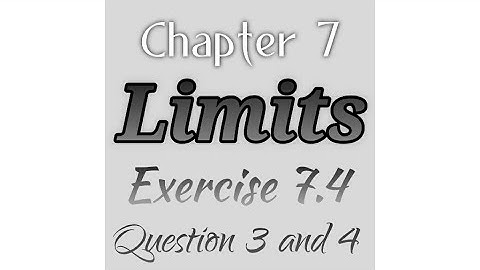 Limits Exercise 7.4 Questions 3 and 4 11th Commerce Maths 1 Maharashtra Board New Syllabus