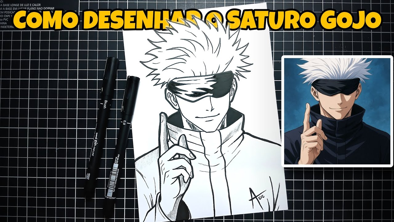 COMO DESENHAR O SATURO GOJO - HOW TO DRAW SATURO GOJO