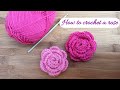 How to - Crochet Rose Flower | Easy Crochet flower tutorial for Beginners