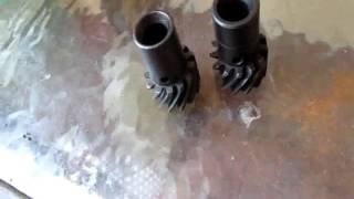 Cheap NEW Ac delco distributor gear. Comparing OLD with NEW