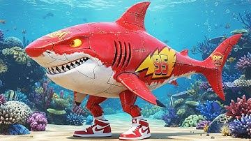 Lightning McQueen Transforms into a Shark Monster | Epic 3D Animation