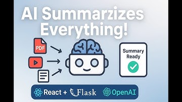 How to Build an AI Summarizer App (Text, YouTube, and PDF | React, Flask, OpenAI |AIProjectBeginners