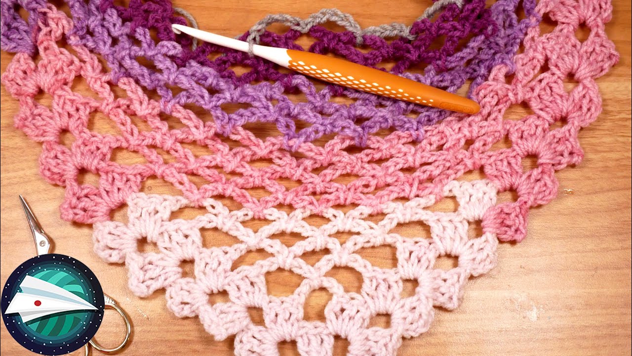 Crochet | Triangle Shawl Mesh Pattern | Summer Patterns | Shawl