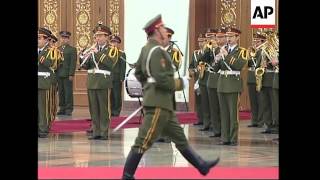 Musharraf with Chinese president at Great Hall of the People