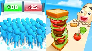 Count Master 3D Game Levels 30-40 | Sandwich Runner Game Levels 312-319 | Best GAMEPLAY