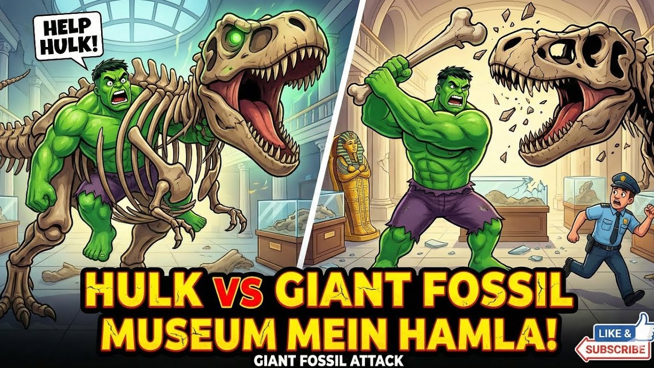 Hulk Museum Mein ! 🏛️ Giant T-Rex Fossil Zinda Ho Gaya 😱🦖 | Funny & Spooky Adventure | trend video