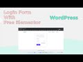 How to Create Login Form Using Free Elementor WordPress