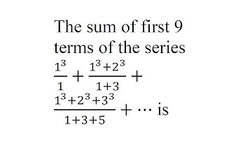1^3/1+(1^3+2^3)/(1+3)+(1^3+2^3+3^3)/(1+3+5)+⋯……. is | IIT JEE Mains-2015 | Mathematics