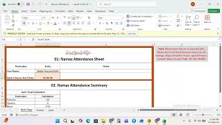 Qaza Umri & Namaz Attendance Sheet | Complete Guide with Excel Tracking