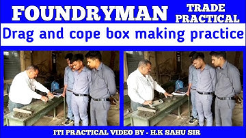 Foundryman Trade Practical || Core making practice || #iti Practical Video #foundrymanpractical #iti