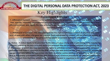 THE DIGITAL PERSONAL DATA PROTECTION ACT, 2023