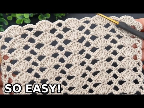 Everyone Is Crocheting This Thick Yarn Filet Pattern 😍 Super Easy Mesh Stitch