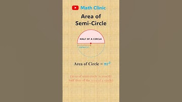 Area of Semi-Circle #mathclinic #shorts #areaofacircle