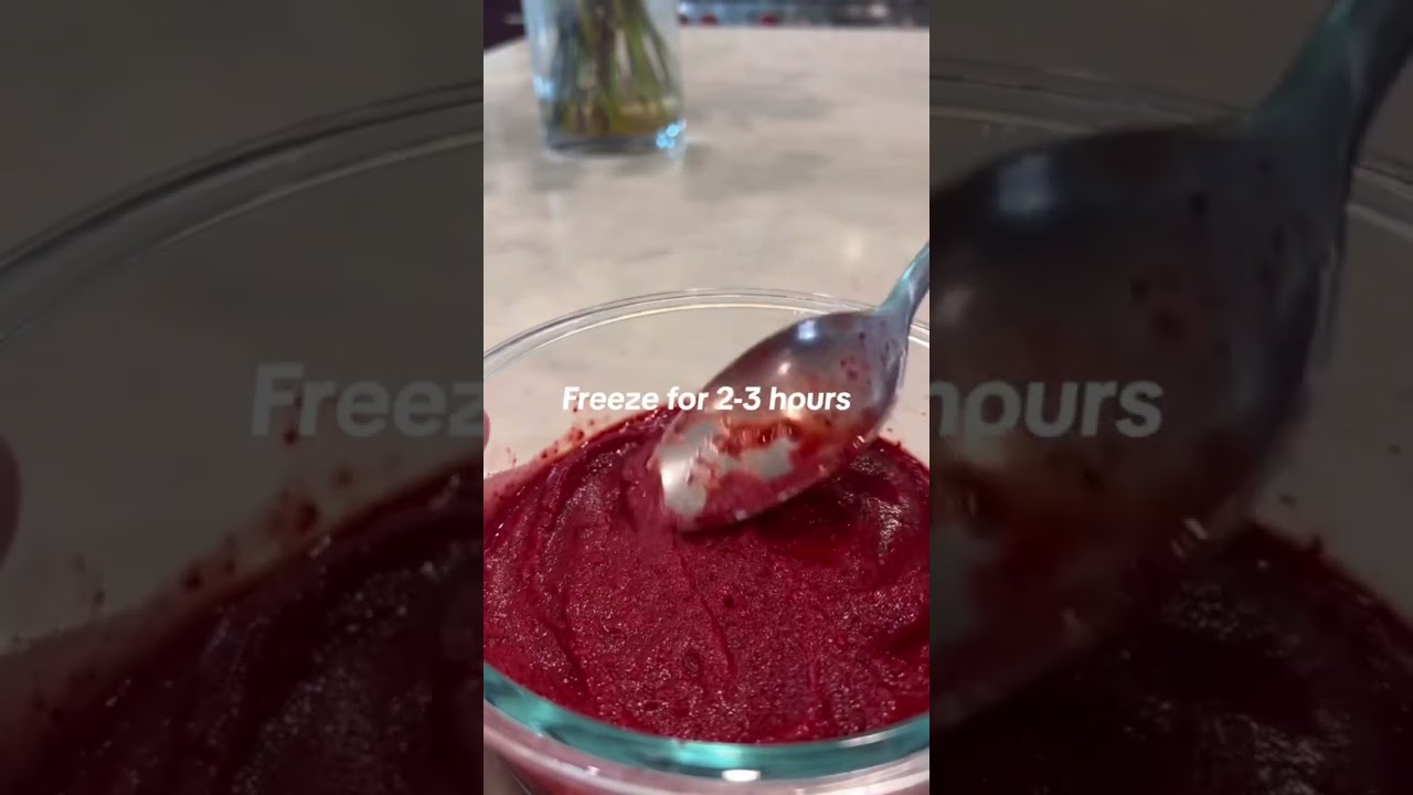 3 ingredient cherry sorbet 🍒