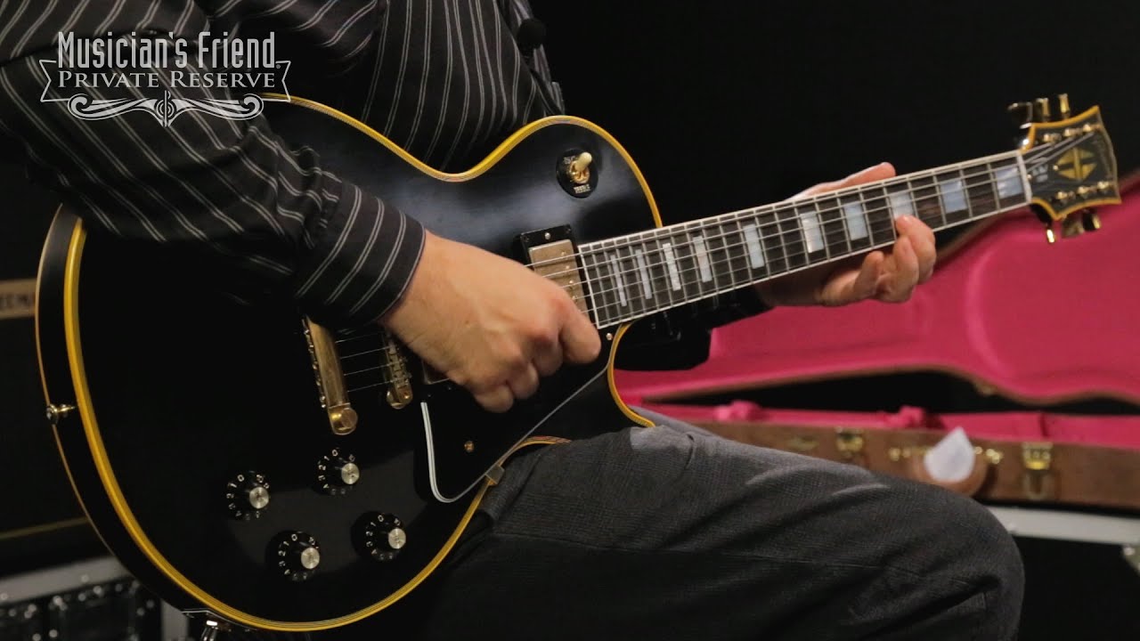 Gibson Custom 15 True Historic 1968 Les Paul Custom Reissue Vos Electric Guitar Ebony Youtube