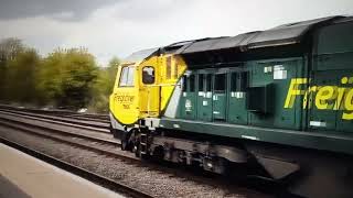 train spotting Via social media 70 005 at Leamington spa railway station