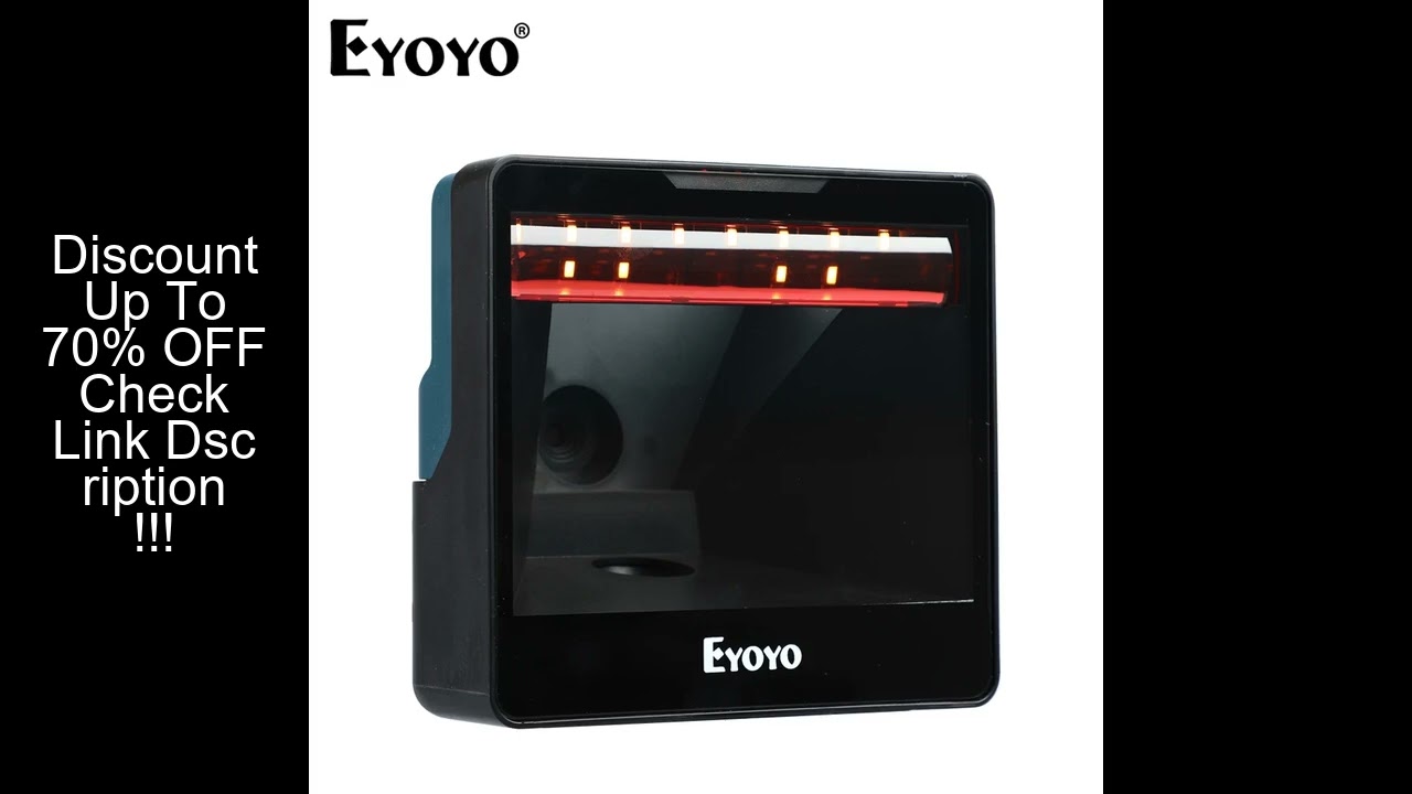 Eyoyo 2D Desktop Barcode Scanner Omnidirectional Hands-free 1D USB Wired Table Bar Code Reader PDF41