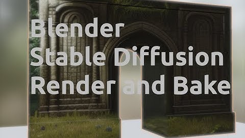 Example workflow render and bake Stable Diffusion texture in Blender