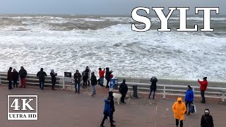 Jetzt den Sturm in Westerland Sylt erleben (29.12.2023) 🇩🇪 4K UHD Deutschland