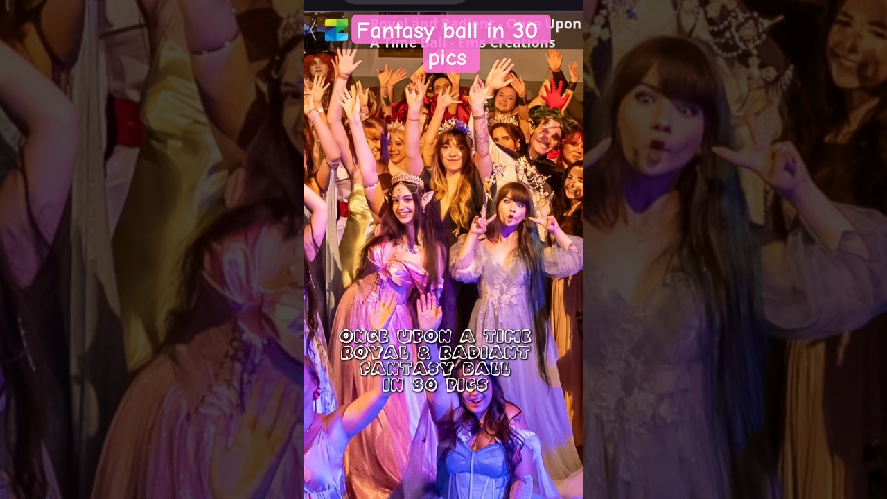Royal & Radiant ball in 30 pics 🩷👑 | Fantasy Ball w @nikkihatsunecosplay #shorts #fantasy #ball