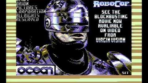C64 RoboCop PAL tape; testing level skip pokes for all 9 stages