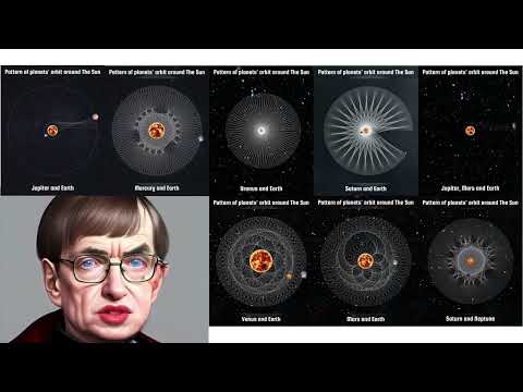 Geometric Patterns of Planets around the Sun. listen to Stephen Hawking AI.