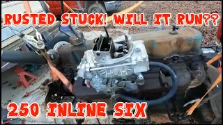 Chevy 250 inline 6 will it run?? Rusted cylinders and stuck valves!!