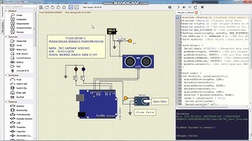 Control Supply Water Tank With Arduino, SimulIDE, Sensor Ultrasonik, LED, Actuator Motor Servo.