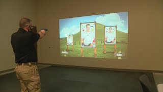 Firearm training simulator designed to teach recruits how to deescalate situations