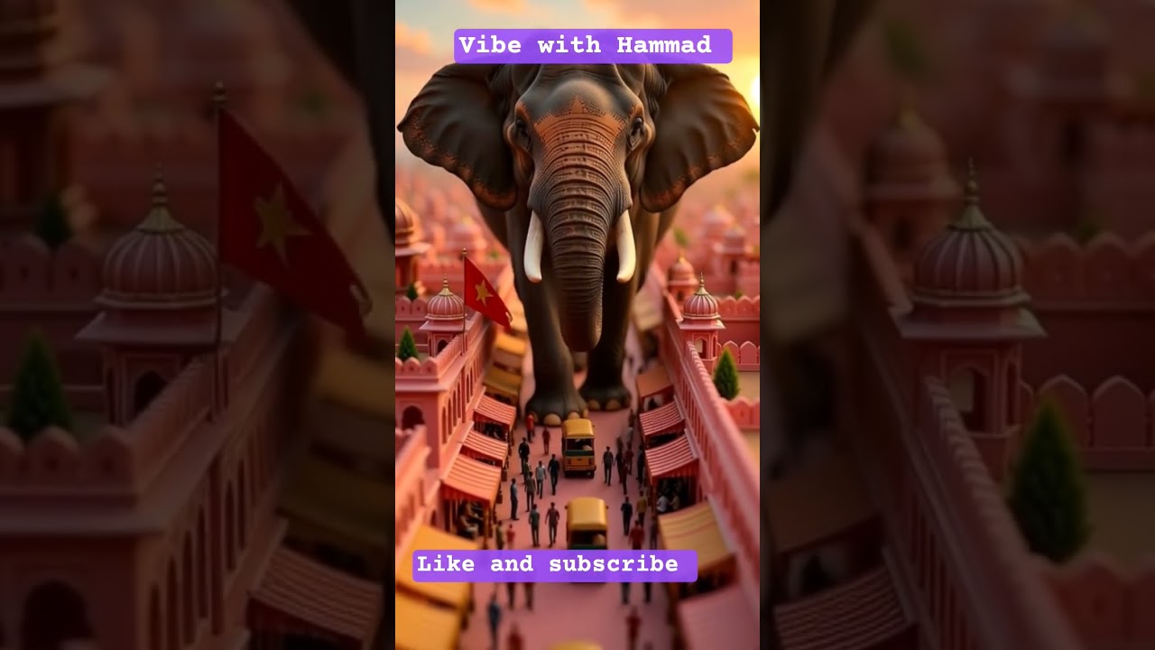 Elephant × Jaipur City, India 🇮🇳