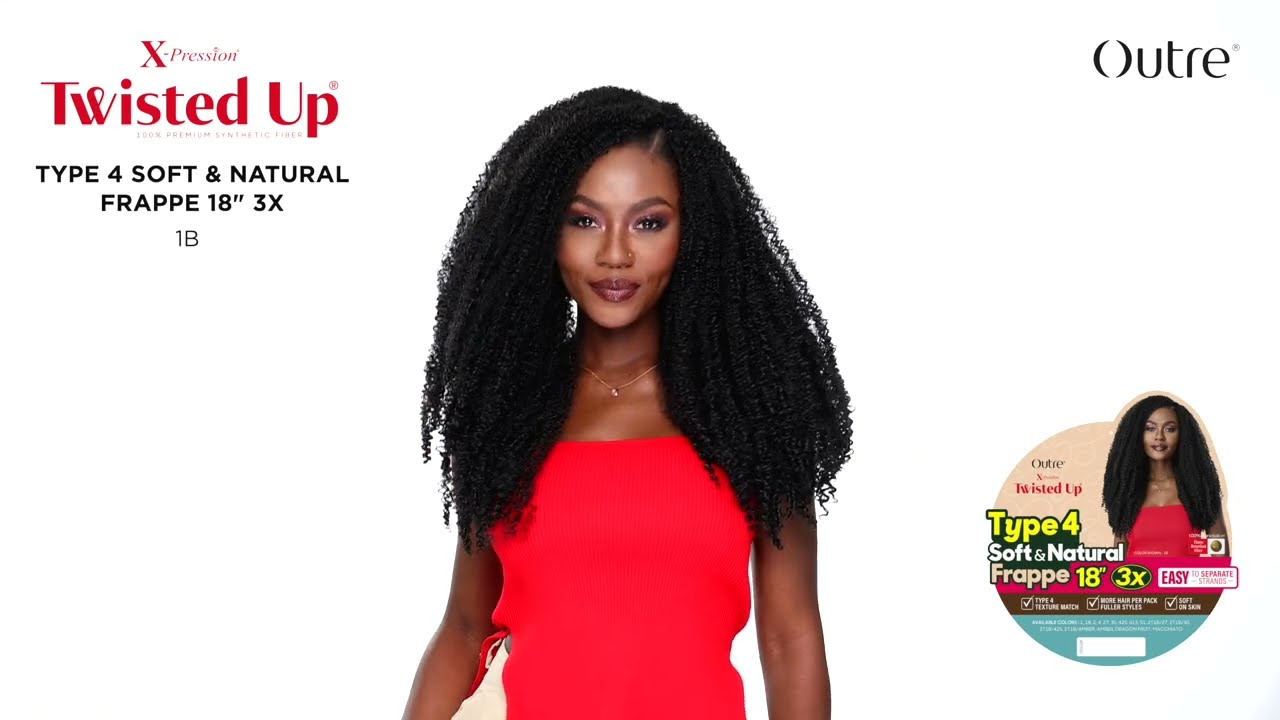 Outre Crochet Braids X-Pression Twisted Up 3X Type4 Soft N Natural