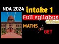 NDA 1 2024 | nda exam | nda official syllabus 2024 |nda 2024