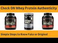 How to Check Optimum Nutrition Whey Protein Authenticity