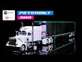 Peterbilt 389 with 63" Mid-Roof Sleeper and 53' Utility Trailer 1/64 Diecast Model by DCP/First Gear