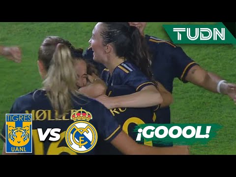 ¡RESPONDEN DE VOLADA! Bruun anota | Tigres 1-1 Real Madrid | Amistoso Internacional Femenil | TUDN