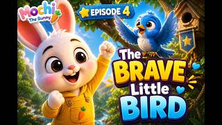 ⭐ Episode 4 – The Brave Little Bird | Mochi Helps a Bird Find Courage 🐰✨ | Kids Story About Bravery