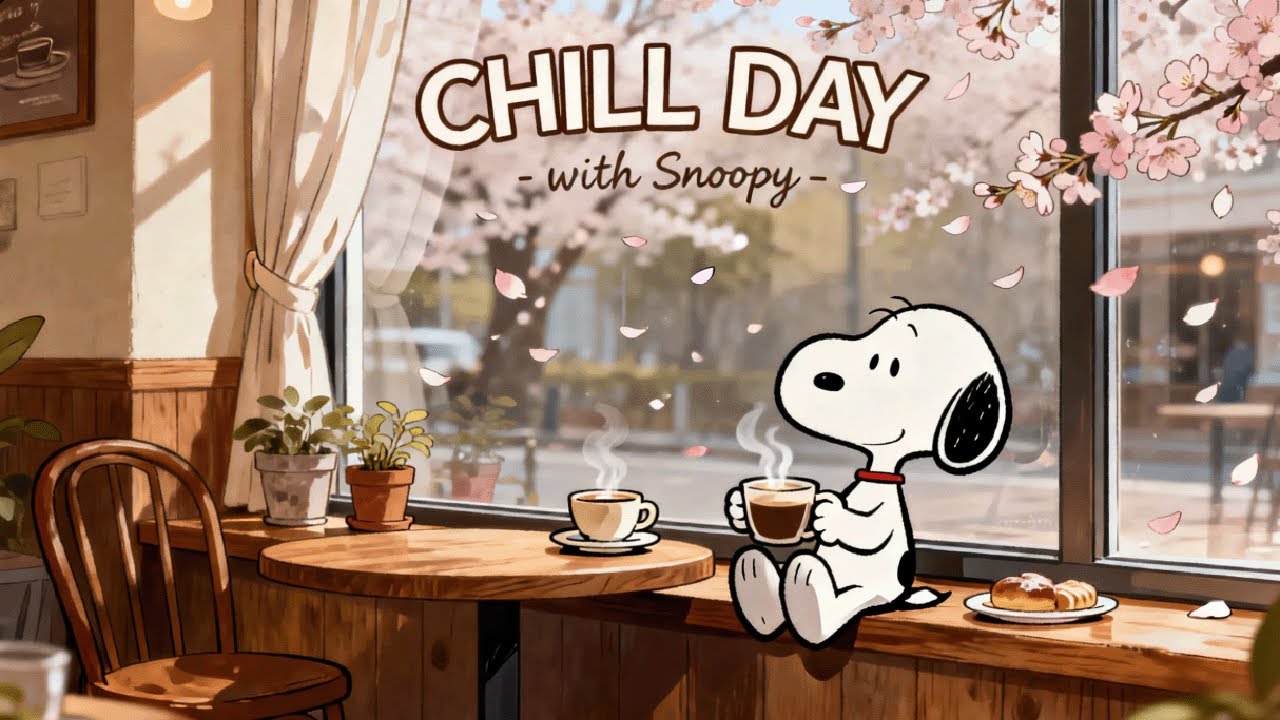 Warm Winter Cafe Ambience with Snoopy ☕ Focus Jazz Music for Deep Work & Study ❄️ Cozy Winter Energy