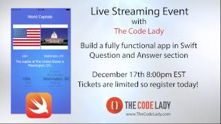 Learn how to build apps - Swift Tutorial -  Live Streaming Lesson screenshot 4