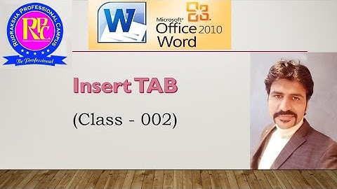Class - 5 - MS - Word Insert TAB for Efficiency Test - Table
