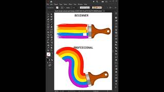 Adobe Illustrator 2026- How to create Brushes 7 Color like a PRO #illustrator #short #tutorial