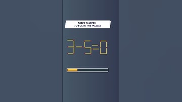 Move Only 1 Matchstick To Fix The Equation | Matchstick Pu #shorts