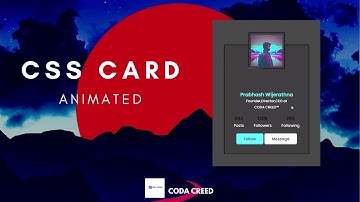 Animated Profile Card UI Design using Html & CSS