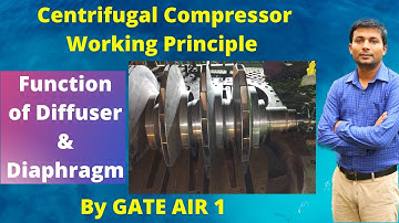 Centrifugal Compressor Working Principle in Hindi | Function of Impeller, Diaphragm & Diffuser