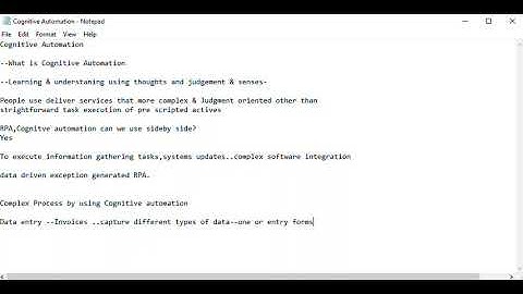 Cognitive Automation