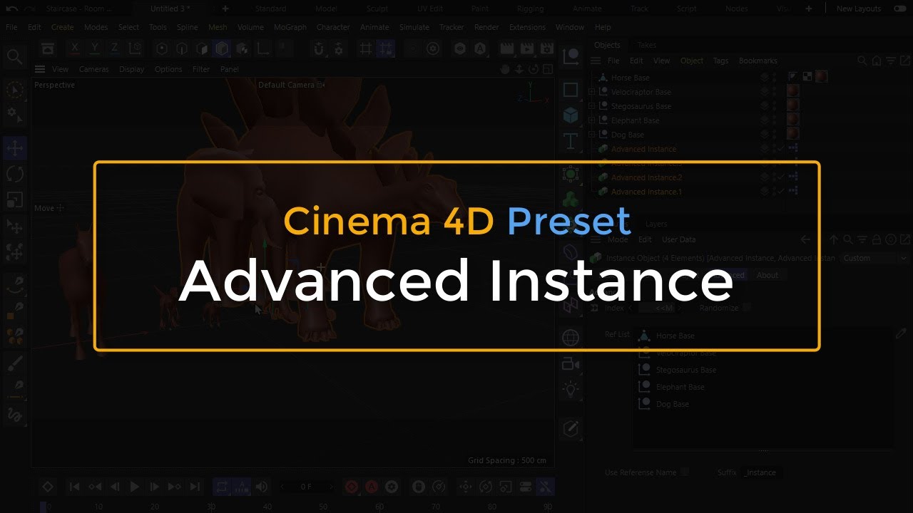 Cinema 4D Free Preset: Advanced Instance