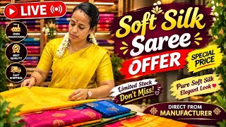 Soft sillk saree offer new colours and design 🥻#sarees #jayantexSRI SAKTHI JAYAN TEX ELAMPILLAI screenshot 3