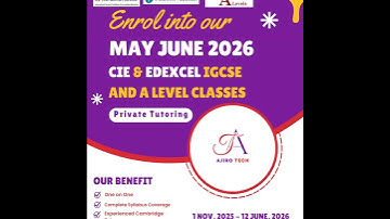 Enrol Now for the May June 2026 CIE IGCSE and A Level Classes!