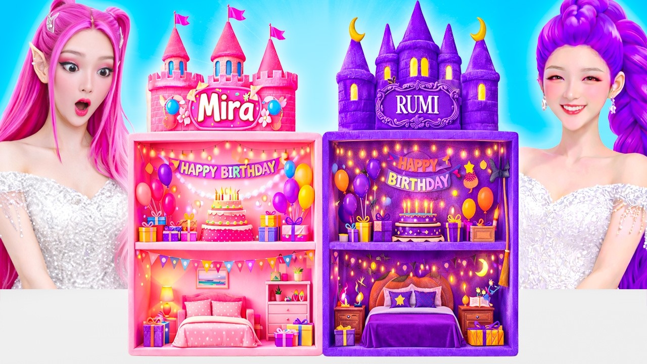 Construimos una Habitación Secreta: Rumi de K-Pop Demon Hunter vs Mira | Desafío de Un Solo Color