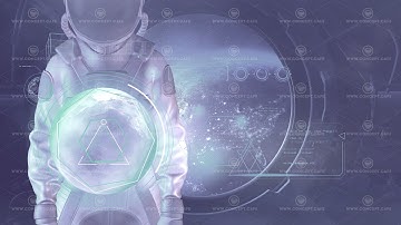 An astronaut is analyzing data from the Earth