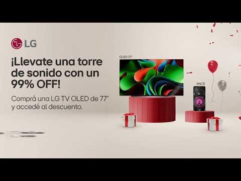 LG TV OLED de 77" + Torre de Sonido con 99% OFF